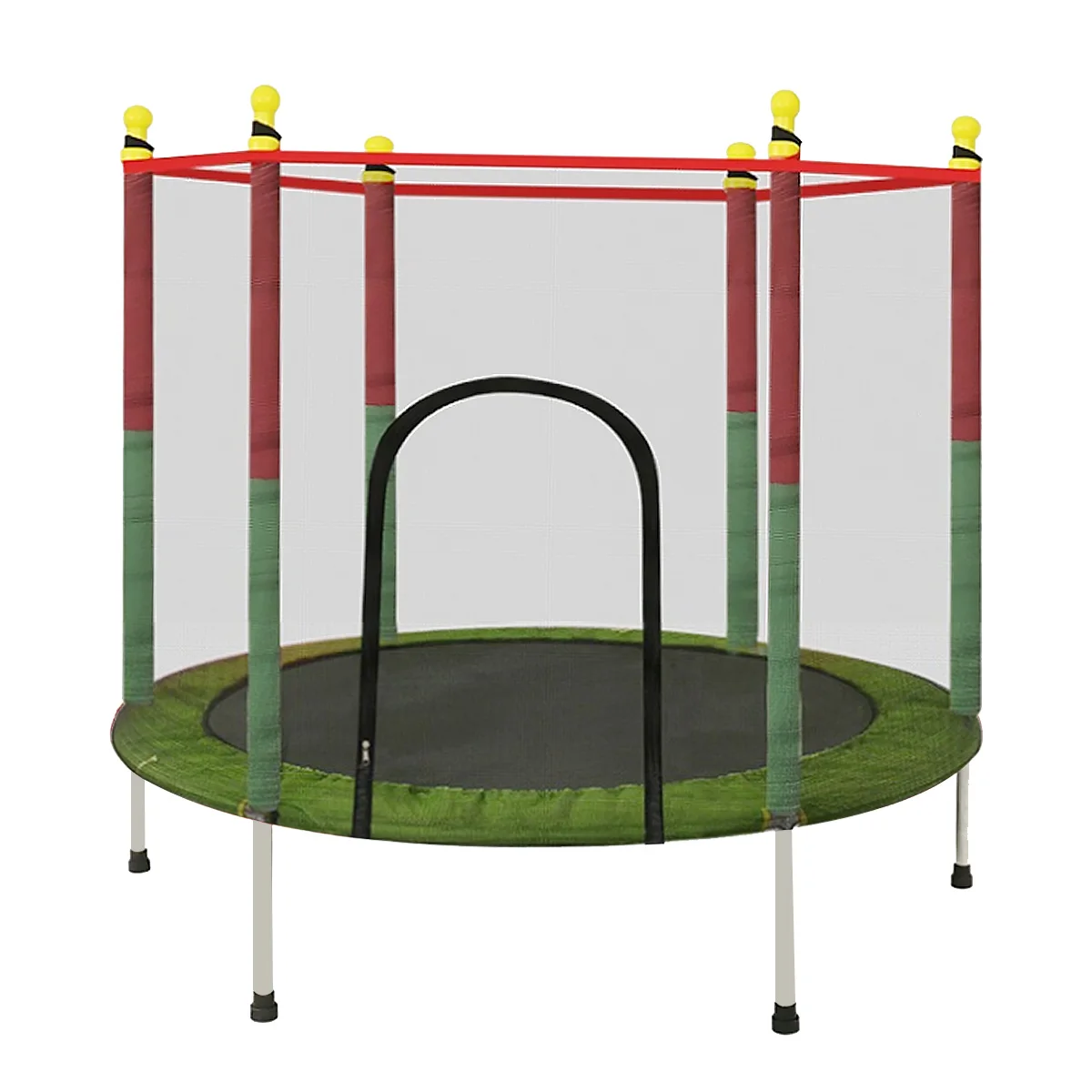140cm Indoor Trampoline with Protection Net Adult Children Jumping Bed Outdoor Trampolines Exercise Bed Fitness Equipment