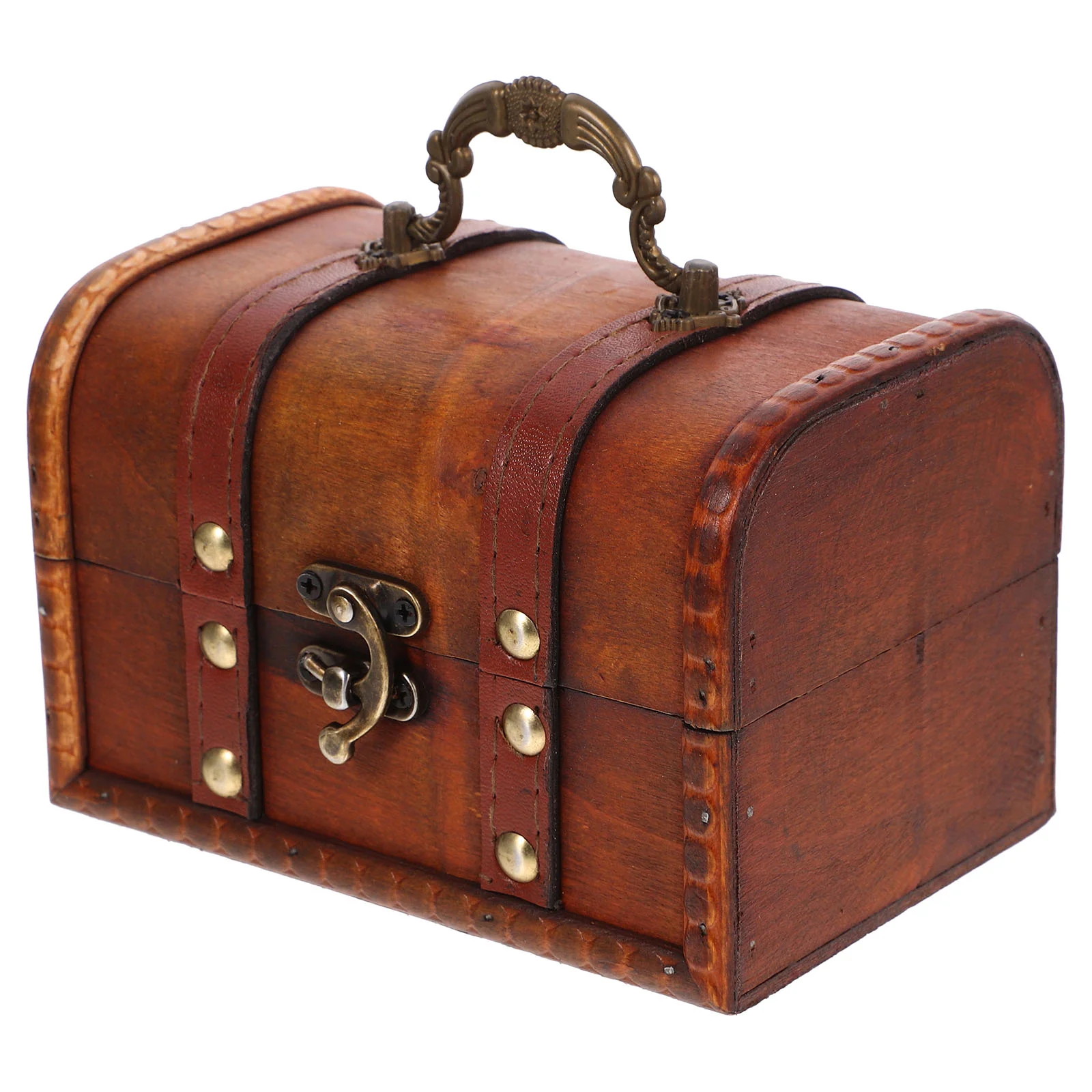 

Wooden Treasure Decorative Vintage Jewelry Storage Box Desktop Wood Box