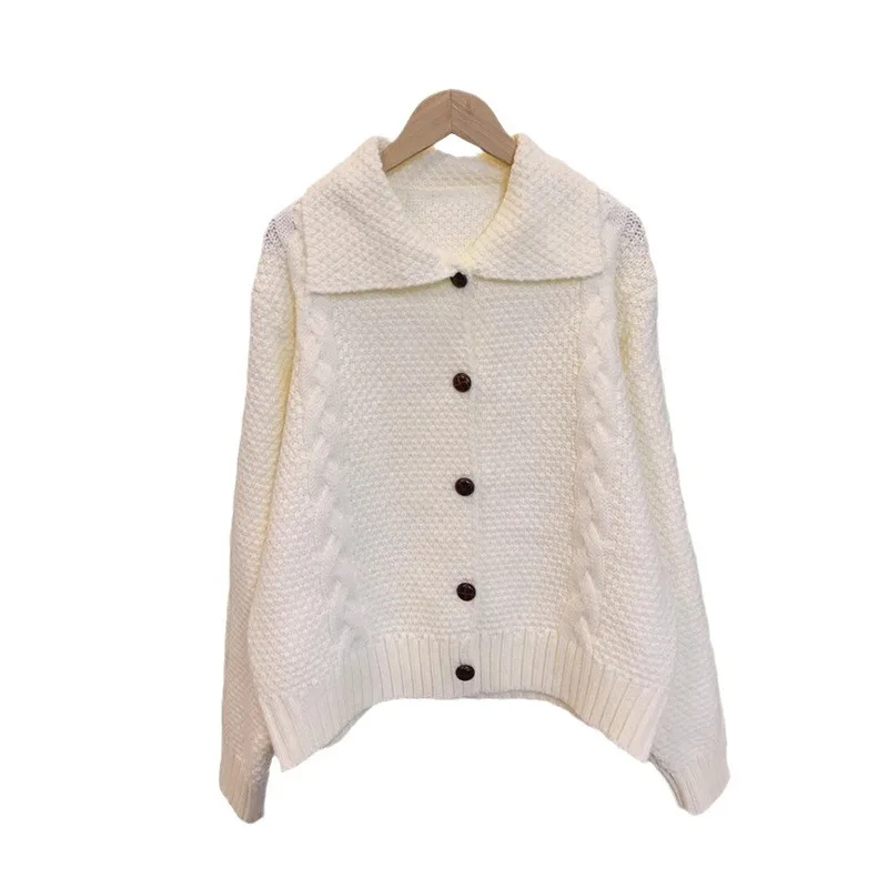 Кардиган Korobov женский в японском стиле свитер с лацканами и воском милая одежда