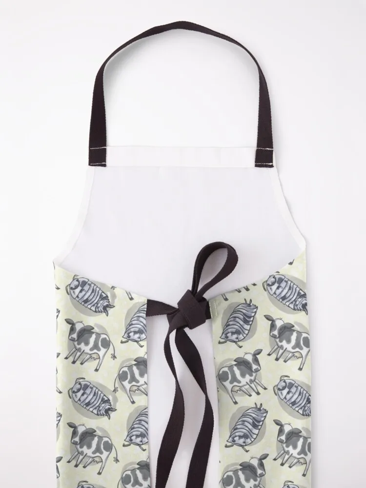 Молочная корова Isopods-Желтый Фартук профессиональная кухня Милая