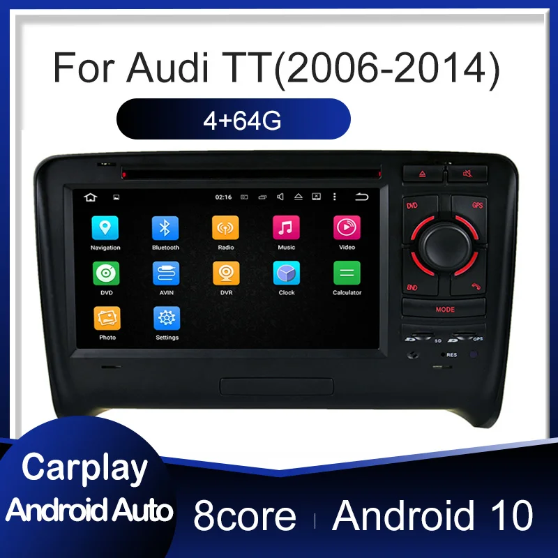 4G WiFi 64 ГБ Android 10 Автомобильный мультимедийный DVD стерео радио плеер GPS навигация