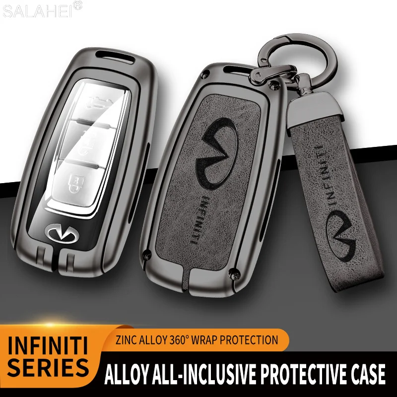 

Zinc Alloy Car Key Case Full Cover Shell Fob For Infiniti Q50L Q70L QX50 QX60 Q60 Q70 EX35 FX35 FX45 FX50 EX37 EX25 2020 2021