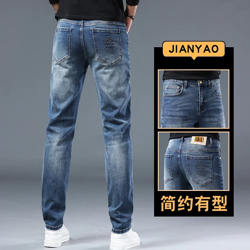 Осенне-зимние новые роскошные вышитые эксклюзивные ретро-джинсы с эффектом