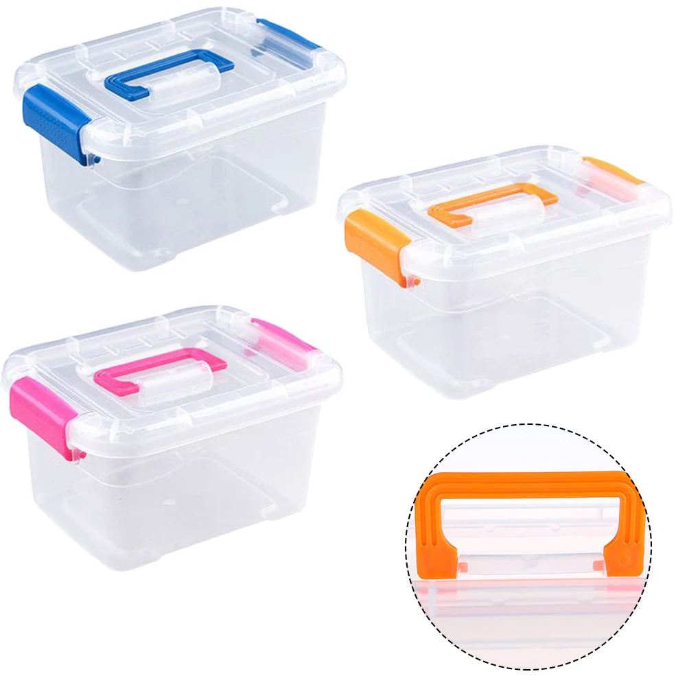 

Transparent Plastic Storage Box With Cover Waterproof Books Fruits Storage Box For Home Balcony Living Room Organization Box