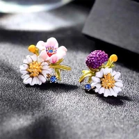 cute flowers earrings 2022 new color jointed beautiful charming pendientes mujer
