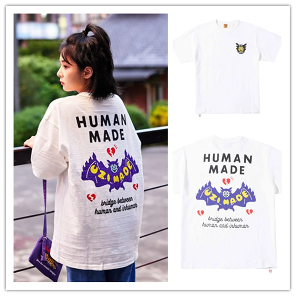 

Футболка женская хлопковая в готическом стиле, свободная Модная белая рубашка с коротким рукавом и принтом, подходит для весны и лета