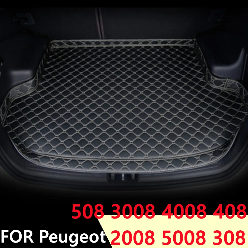 

Коврик для багажника автомобиля для Peugeot 408, 508, 308, 3008, 4008, 2008, 5008, для любой погоды, задний коврик для груза, коврик, автомобильные задние части, ...