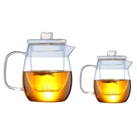 glass teapot for stove heat resistant high temperature explosion proof tea infuser milk rose flower tea set