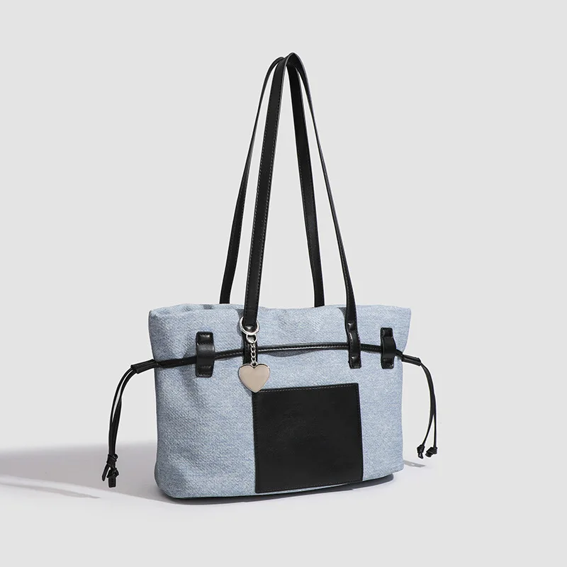 Дизайнерская роскошная сумка-тоут из денима Универсальная Портативная Сумочка