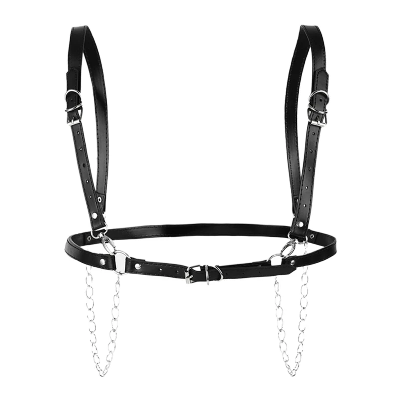 

Adult Vintage Faux Leather Suspenders Waist Belt with Adjustable Holes Belts