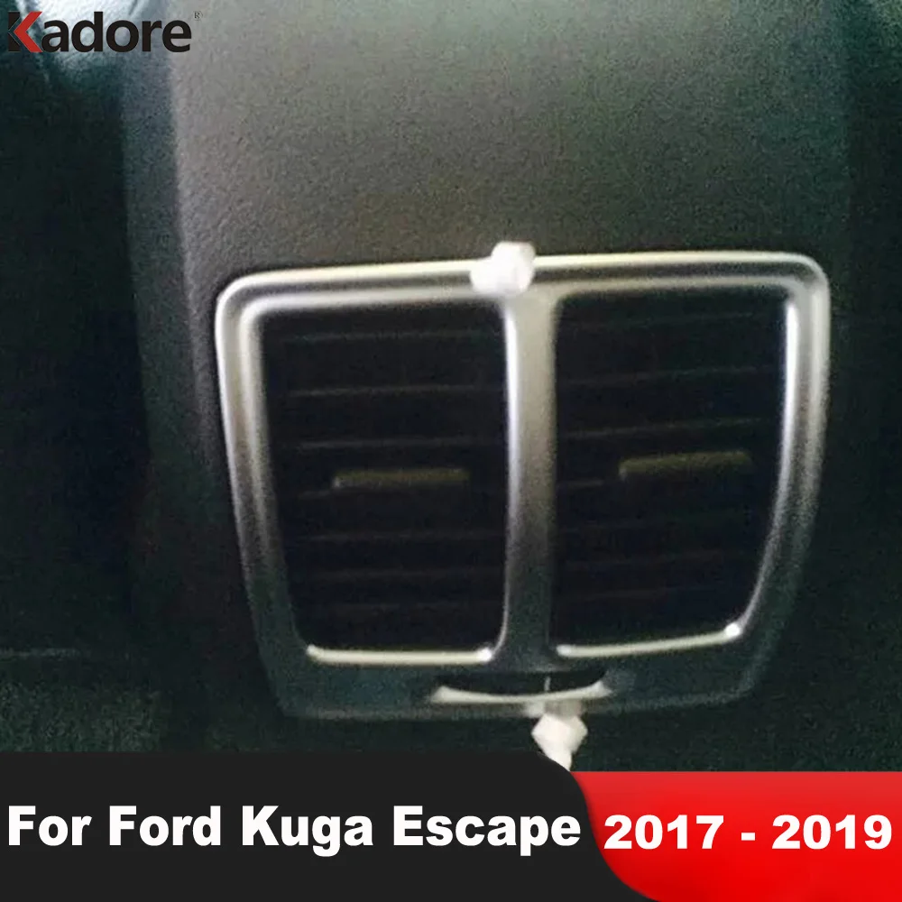 Car Rear Air Condition Vent Outlet Cover Trim For Ford Escape Kuga 2017 2018 2019 Matte Sticker Interior Mouldings Accessories Car Rear Air Condition Vent Outlet Cover Trim For Ford Escape Kuga 2017 2018 2019 Matte Sticker Interior Mouldings Accessories