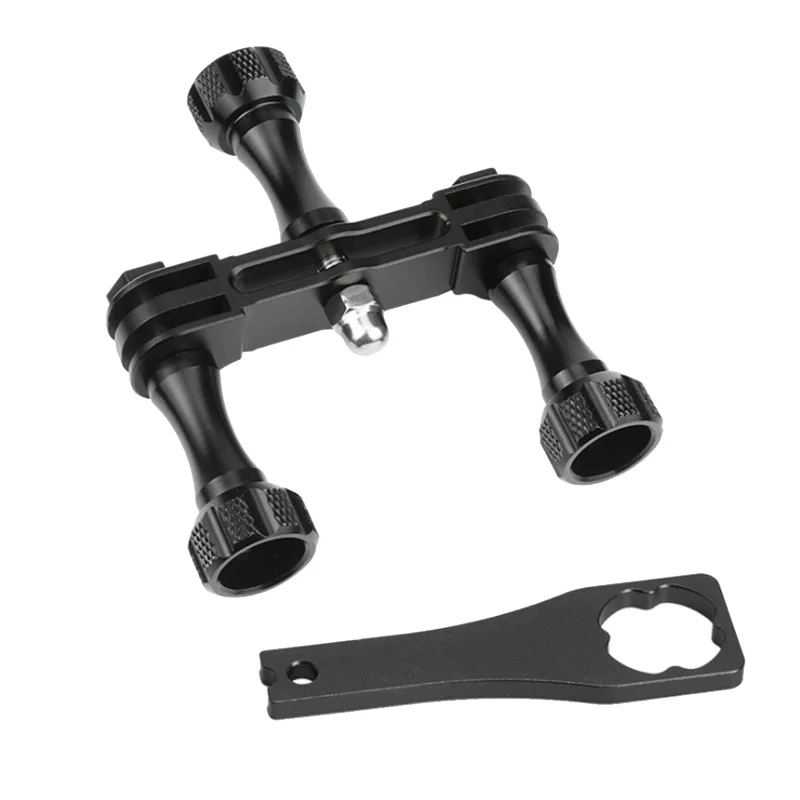 

Universal Aluminium Alloy Dual Camera Connection Mount Adapters For Gopro Hero Series Led Fill Light Accessories