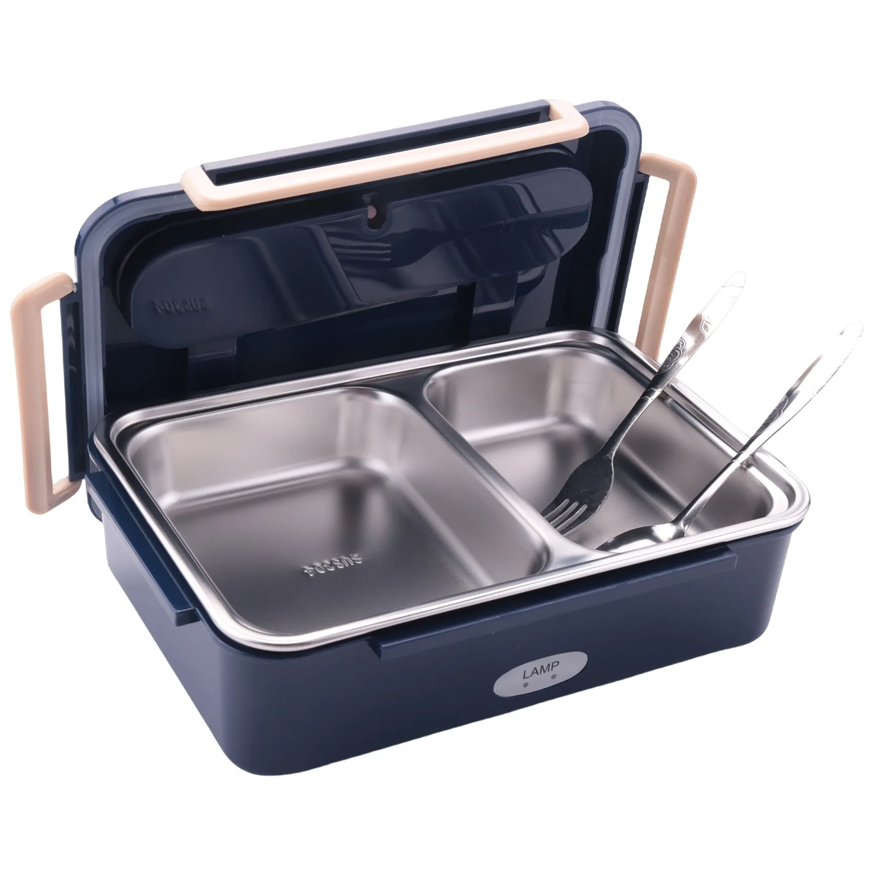 Электрический ланч-бокс с ложкой и палочками для еды портативный подогреватель