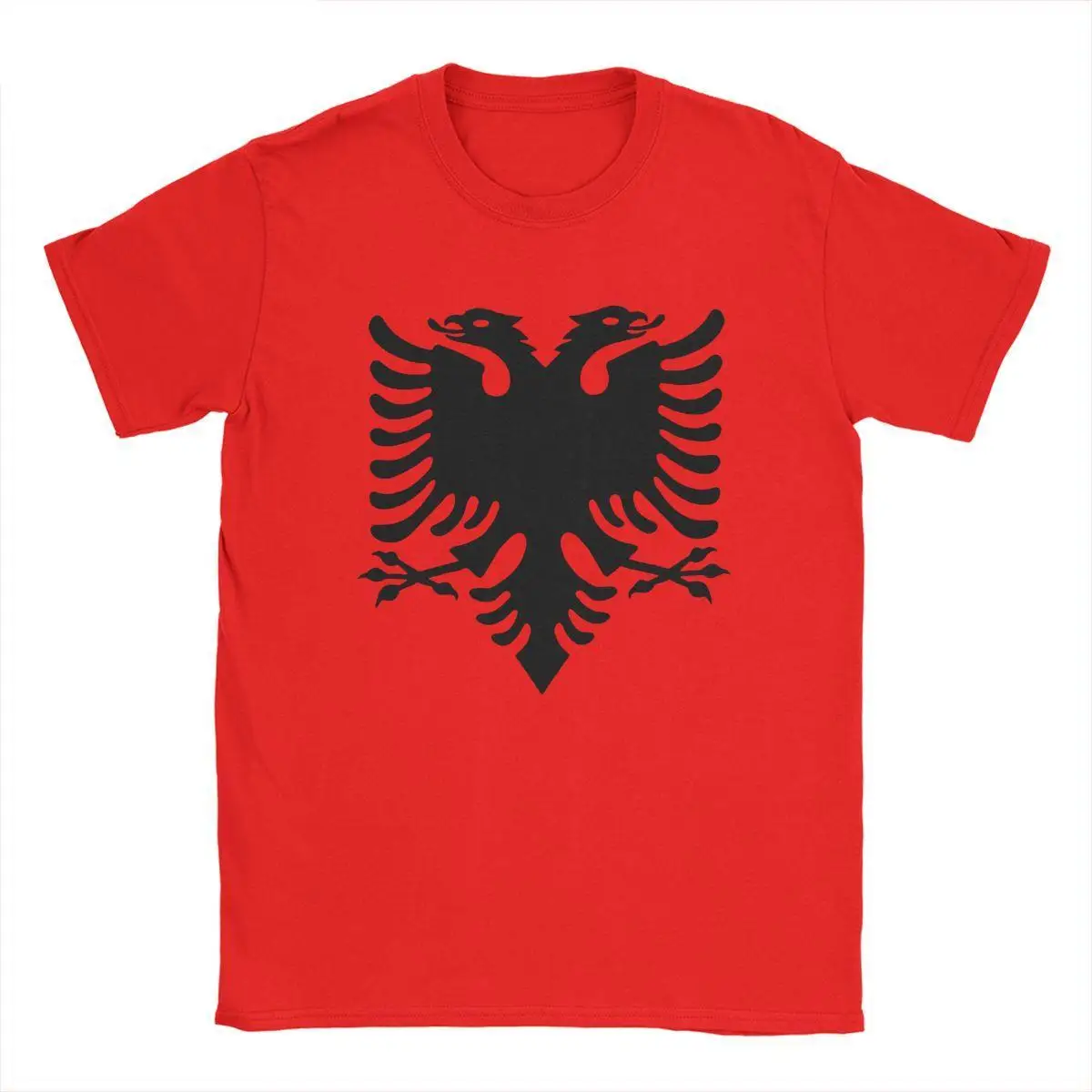 Albanian Flag Tale Of The Eagle Men T Shirts Hipster Tees Short Sleeve Crewneck T-Shirt 100% Cotton Gift Tops