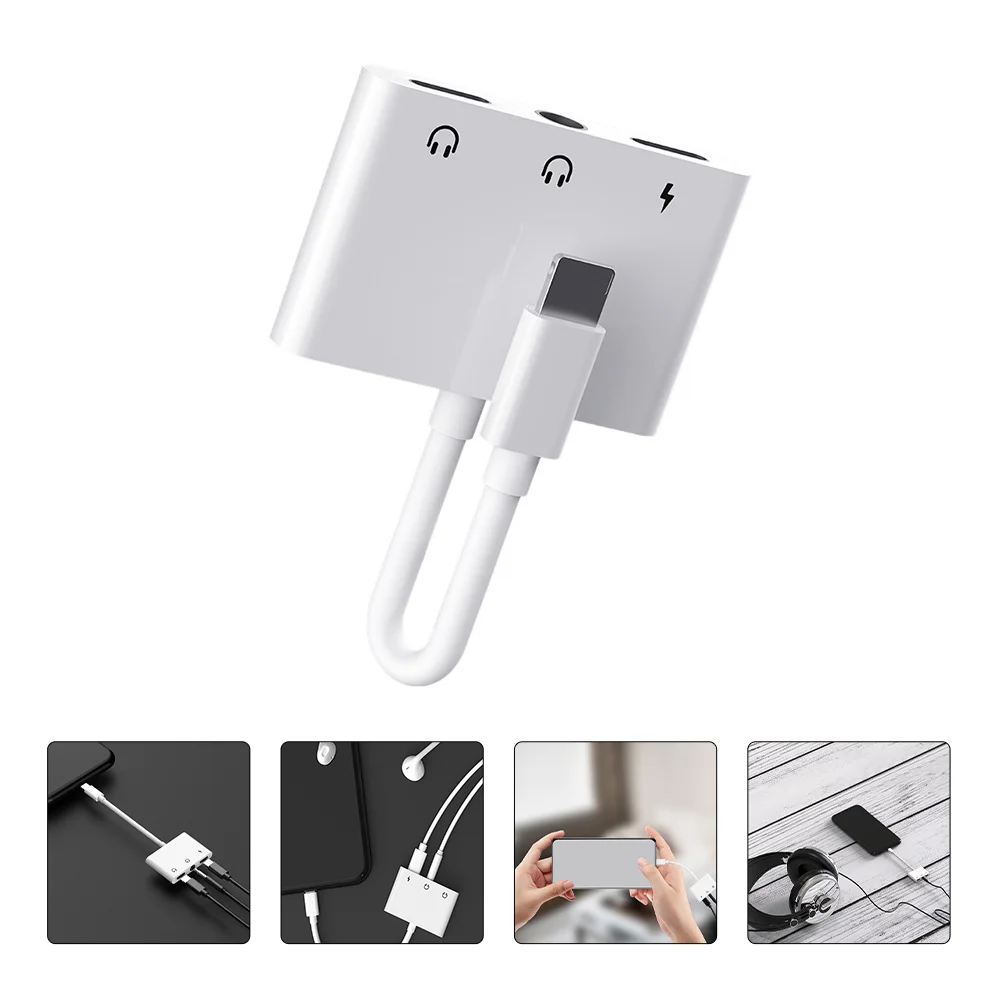 

1pc Audio Splitter Adapter Portable Lightweight Practical Audio Splitter Adapter