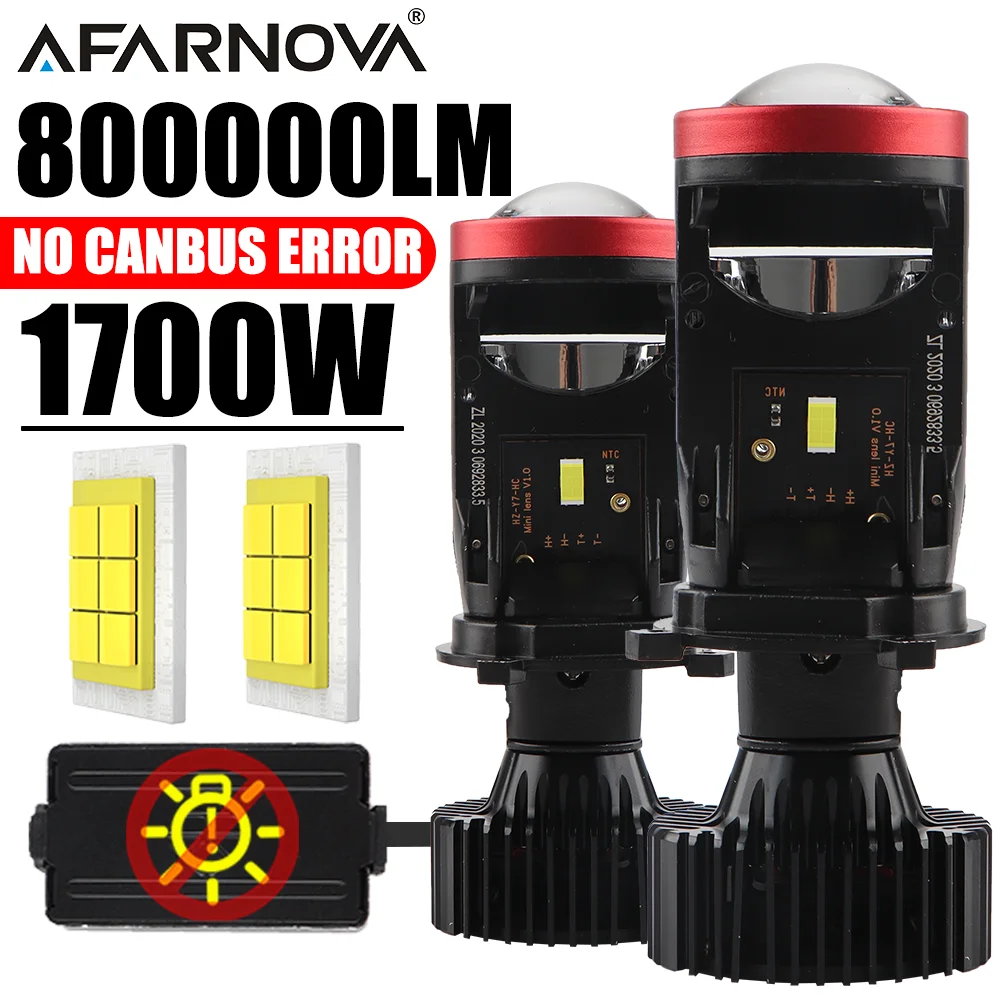 Светодиодные линзы проектора H4 RHD LHD Mini Автомобильные фары Лампы CSP Чип Дальнего