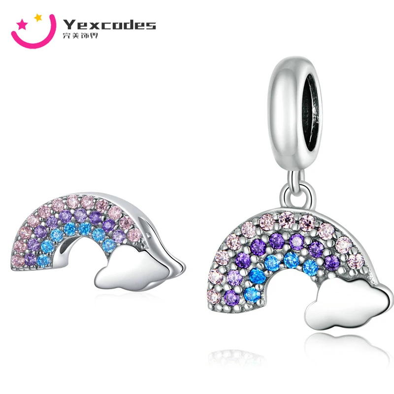 

Yexcodes 2022 новые модные подвески Радужный мост Стразы ручной работы сделай сам бисер кулон ожерелье браслет подарки