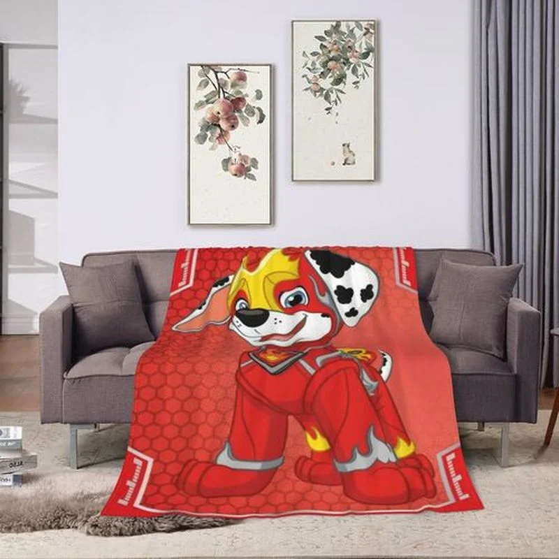 

Family Gift PAW Dog Soft Light Weight Blanket for Couch Bed Livingroom Bedroom Sofa Bedding Adults Kid