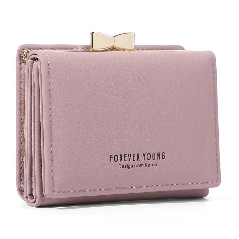 

New Fashion Small Clips Clutch Short Wallet For Women's Leather Coin Purse Mini Card Holder Ladies Wallet Female Clutch