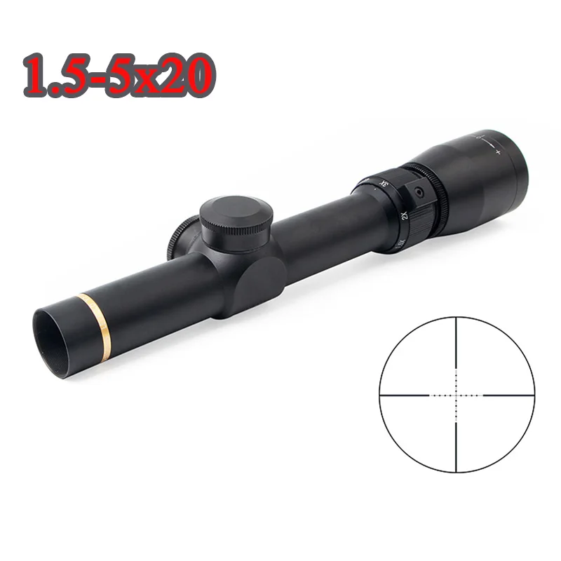 1.5-5X20 VX-3i Tactical Duplex Reticle Rifle Scope Hunting Sight Mil-dot AK47 Riflescopes For 11/20mm Rail Mounts
