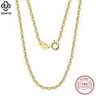 Цепочка Rinntin из настоящего 18-каратного твердого золота 0,71,01,3 мм, Женское Ожерелье из чистого белогорозовогоискусственного золота, женские Украшения EC01