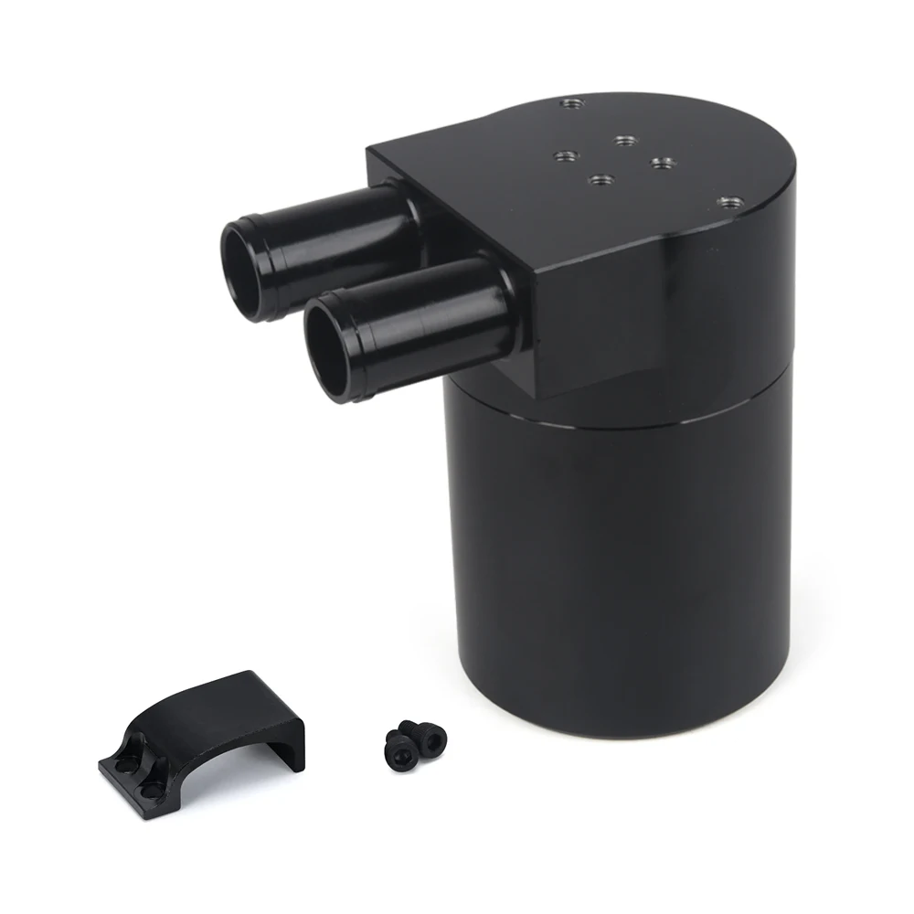 

Алюминиевый маслоуловитель с перегородкой, Круглый резервуар для банки, турбо маслоуловитель, может ловить для BMW/VW/AUDI, 19 мм заглушка