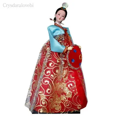 

Корейская лакированная кукла 30 см