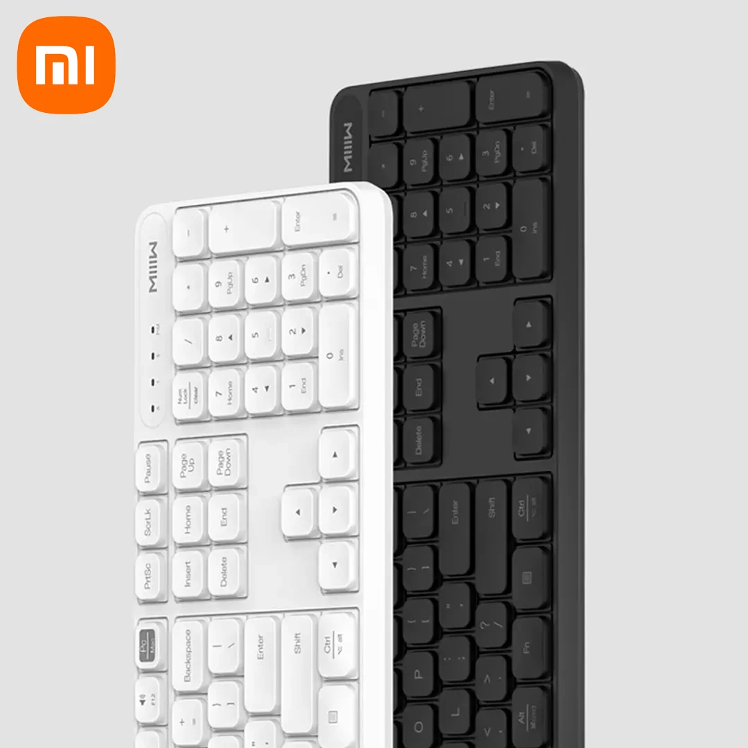 

Xiaomi Youpin MIIIW Mouse and Keyboard Set Wireless Mute 2 Color 104 Keys 2.4G Wireless Receiver Dual System Switching Office