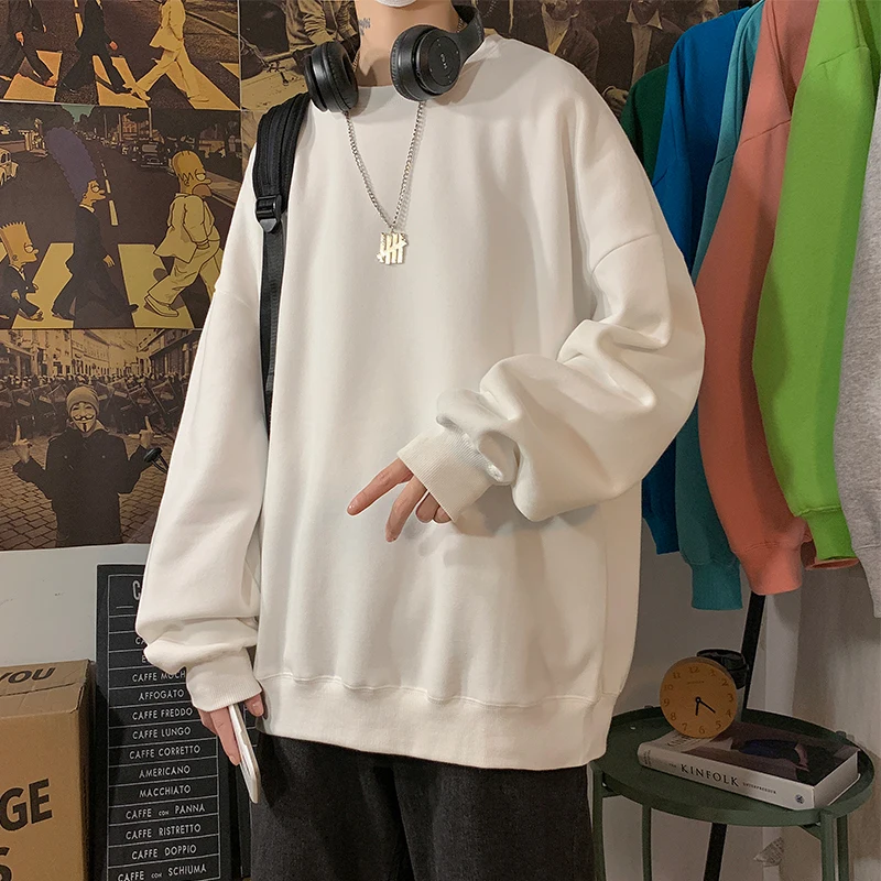 

Men's 7-color Hoodie fall 2021 Korean fashion oversized sweatshirt Japanese streetwear