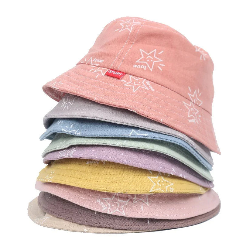 

Baby Boy Girl Hat Cap for Children Kids Toddlers Panama Bucket Fishing Floppy Sun Hat Boys Girls Cartoon Fashion 3-8 Years