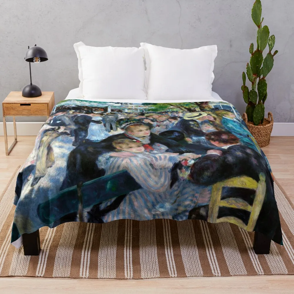 Dance at Le Moulin de la Galette - Auguste Renoir (1876) Плед для малышей дивана Пледы кровати Одеяла
