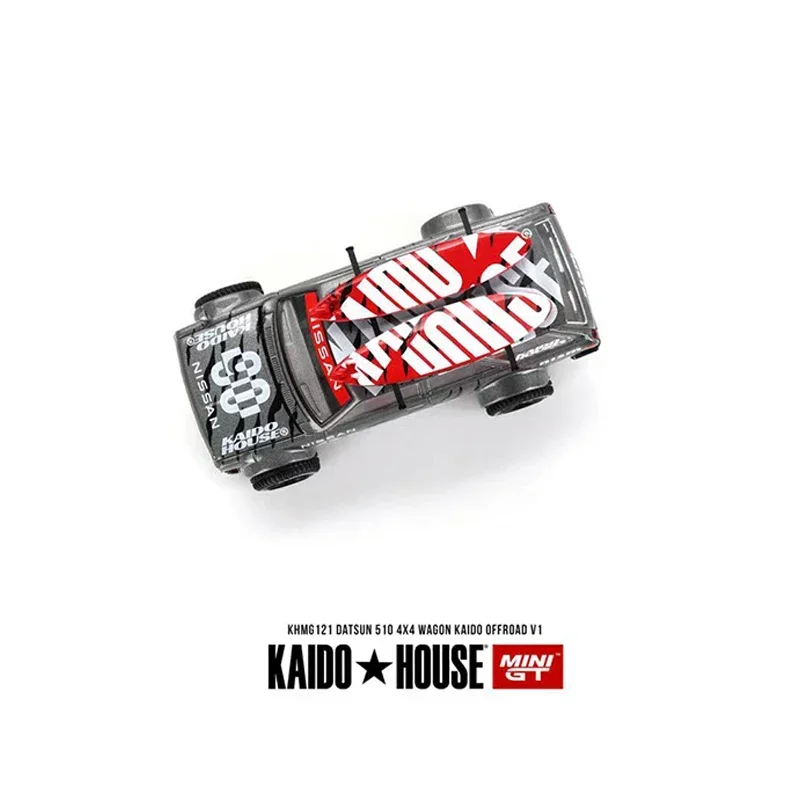 Kaido House + MINIGT 1:64 Модель автомобиля Datsun 510 Wagon 4x4 Offroad из сплава литой автомобиль с