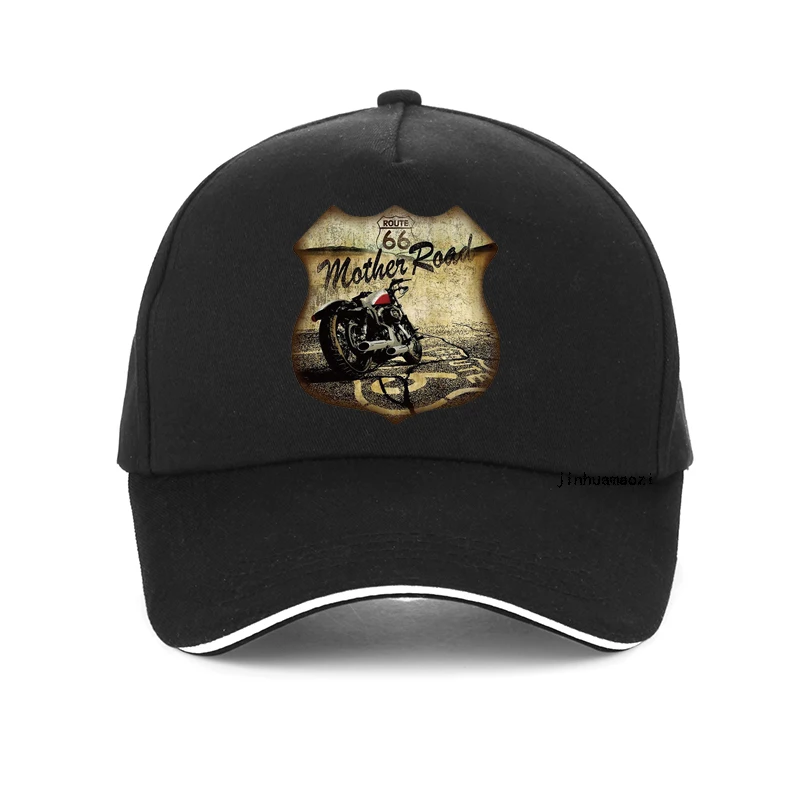 

Route 66 Road motorcycle Racing car Baseball Cap men Women 3D printing Dad Hat Men 100%Cotton trucker Snapback hats Bone