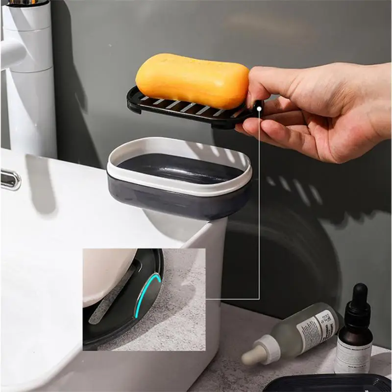 Двухуровневый контейнер для мыла с крышкой дорожный держатель прочный яркий