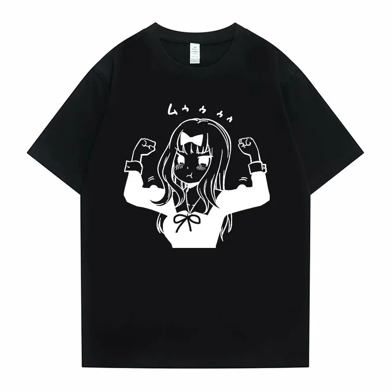 

Kawaii Manga Kaguya Sama Love Is War Miyuki Shinomiya Fujiwara T-shirt Anime Chika T Shirts Men Women Oversized Harajuku Tshirt
