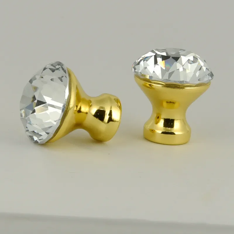 

Кристалл простая современная ручка Европейский шкаф ящик дверь шкафа Бриллиант Кристалл Золотая Ручка