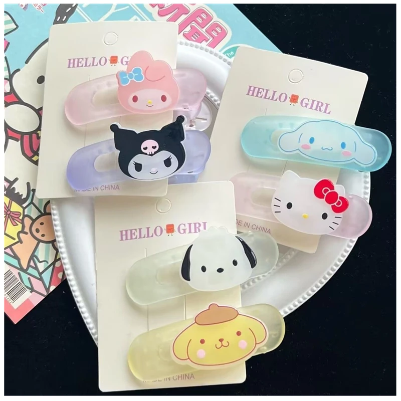 

Sanrio Summer Duckbill Clip Cute Bangs Side Clip Hair Clip Cute Girl Heart Cartoon Headdress Forehead Hair Grab Girl's Gift