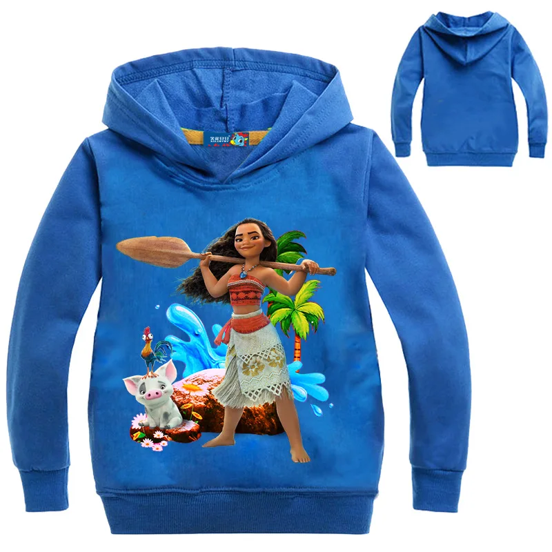 DLF 2-16 Moana Hoodie Kids Sweatshirts Baby Girls Hoodies Birthday Clothes Spring&Autumn Jackets Children Pullover Hoody Jumpers