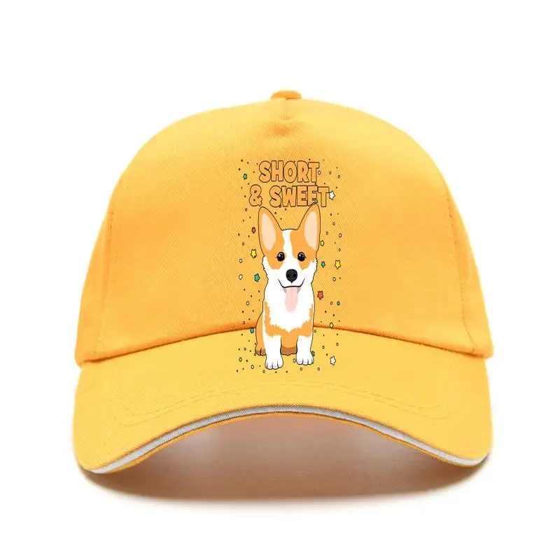 

Designing Flat Brim And Sweet Corgi Bill Hat Men 100% Cotton Mens Caps Awesome Outdoor