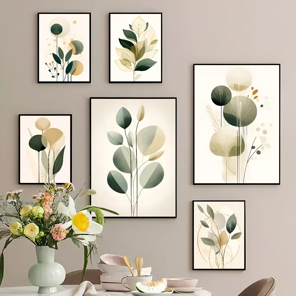 Зеленые листья хорошее качество принты и плакаты фотообои для бара кофейного