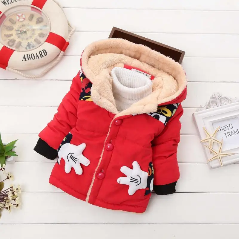 

Baby Boy Jacket New Winter Thick Plush Girl Jackets For Baby Coat Kids Warm Cotton Outerwear Fashion Children Clothing 1-4Years