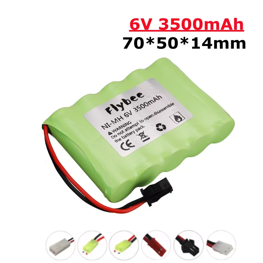 

NEW2023 Upgrade 6V 3500mah NI-MH rechargeable Battery 6.0v 3000mAh For Rc toys Cars Tanks Trucks Robots Boats Guns model high ca