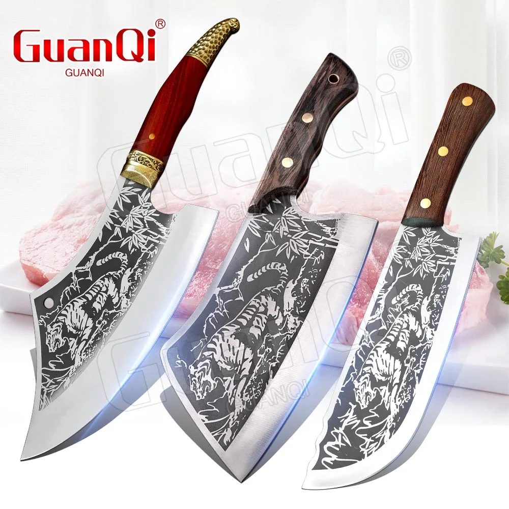 Китайские кухонные ножи мясник кованый нож мясника шеф-повара 5Cr1 5 шеф-нож из