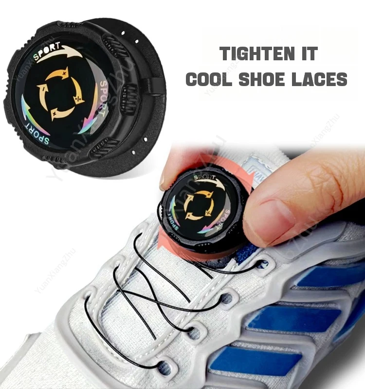 

1Pair New Swivel Buckle Shoelaces Without Ties Adults Kids Running Sports Laces Lazy Automatic No Tie Shoelace Shoe Accessories