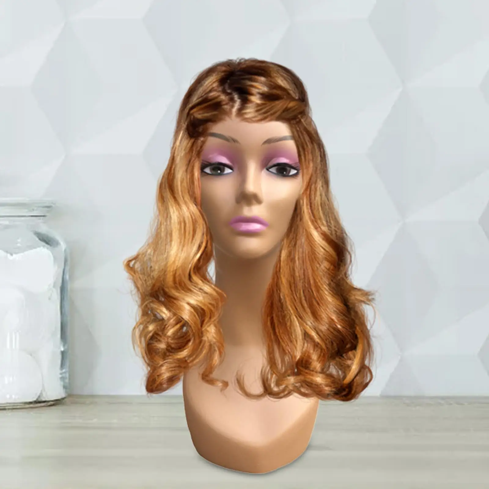 

Female Mannequin Head Brown Multipurpose Wig Holder for Hat Wig Display Shop