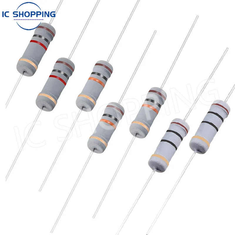

20PCS 2W Meta lOxide Film Resistors Ring Power Resistor 0.1 0.22R 2 4.7 10R 15 33 47 68 100 220 470 Ohm 1K 2.2K 10K 22K 3K 100K
