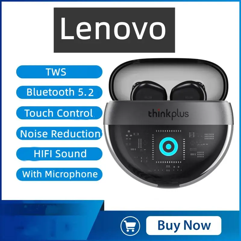 

TWS-наушники Lenovo с поддержкой Bluetooth 5,2 и сенсорным управлением