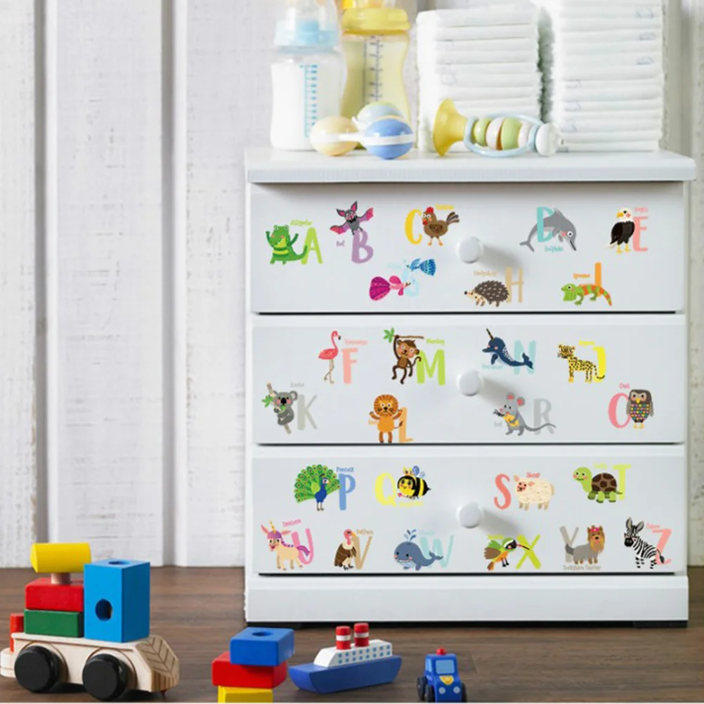 

1 Pc Wall Sticker Cartoon 26 Letters Free Wall Applique for Bedroom