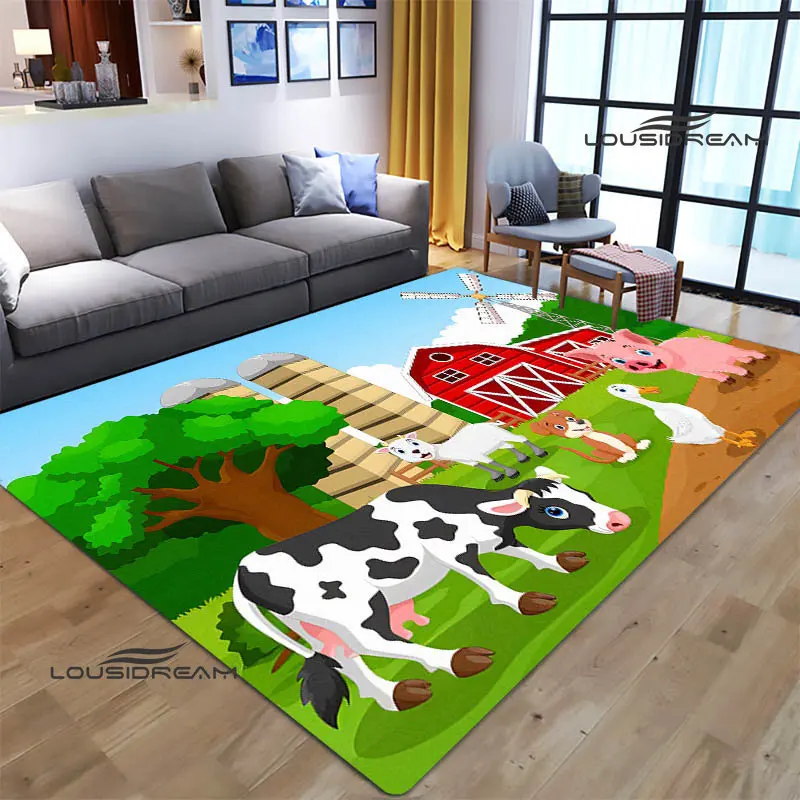

cartoon farm animals printing carpet area rug nime rug kitchen mats for floor rugs living room bath mat kawaii rug Birthday Gift