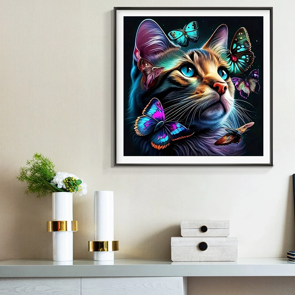 MomoArt DIY алмазная живопись кот полная квадратная круглая фотография искусственных